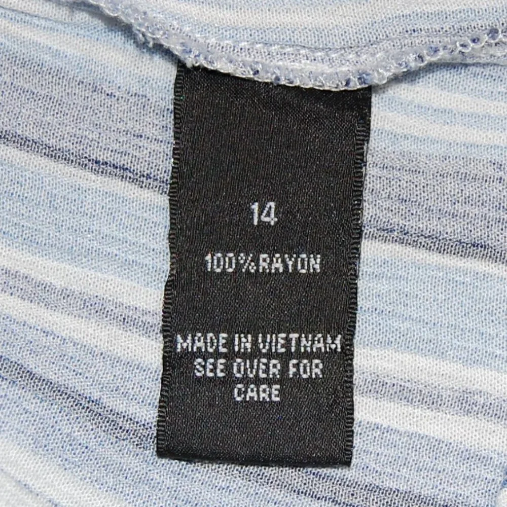 Flowy blue and white striped dress - Picture 8 of 8